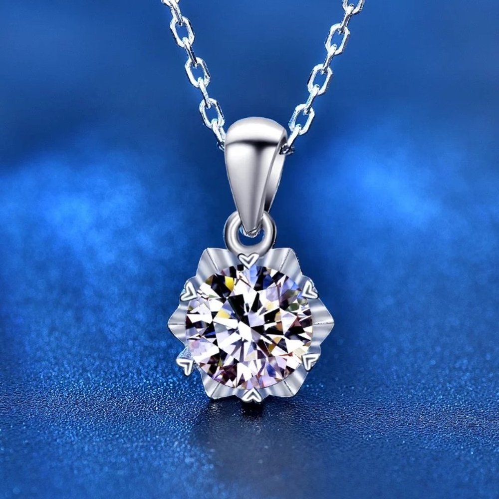 1ct. t.w. Diamond Brilliant Cut Necklace - Picture 6 of 13